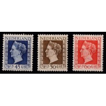 1948 - Holland - AFA 501-03 - Frimærke - Dronning Wilhelmina - Komplet sæt - Postfrisk.